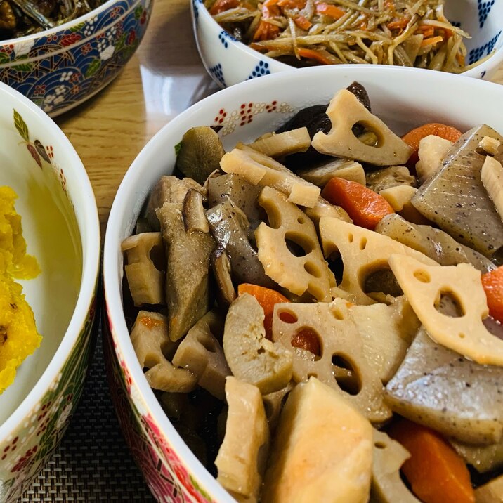 レンチンして時短!根菜の旨煮